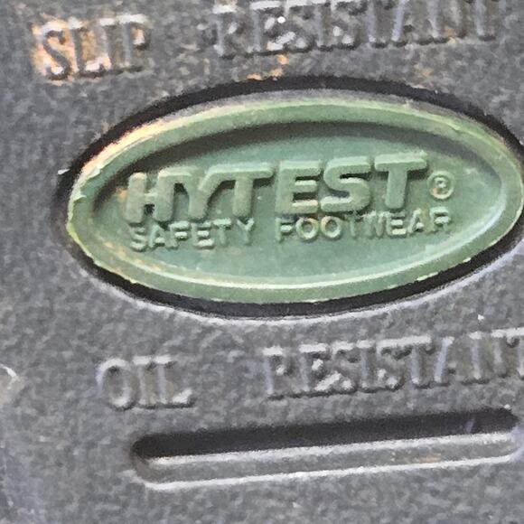 Hytest Mens Wellington Leather Work Boots Size 10 Slip Resistant Steel Toe - Picture 11 of 16